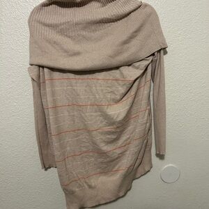 Victoria's Secret Tan and Orange Cowl Neck Sweater